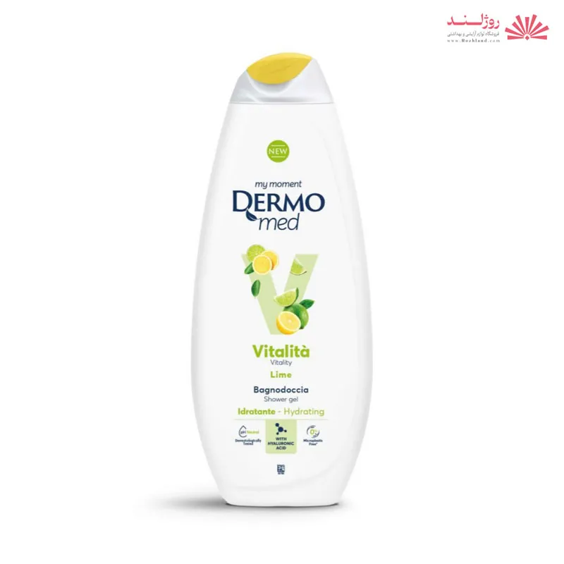 شامپو بدن درمومد Dermomed با رایحه لیمو مدل lime Vitalita حجم 750 میل