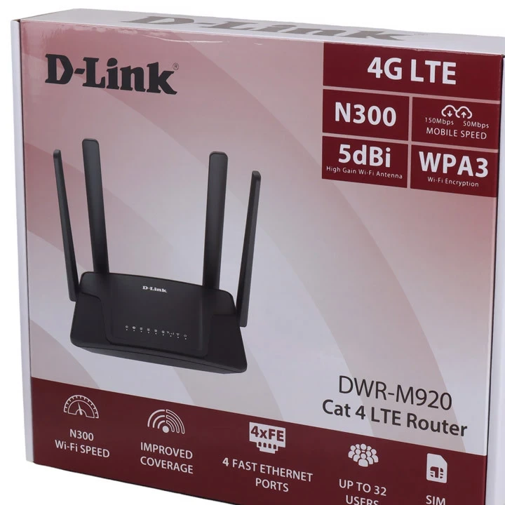 مودم روتر سیمکارتی 4G LTE دی لینک DWR-M920 V1.1.4 B2 (گارانتی 18 ماهه زولتریکس)
