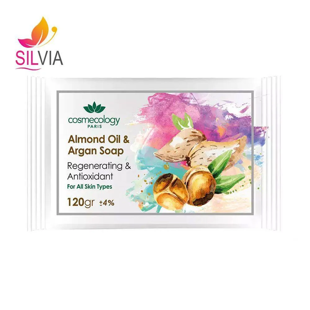 صابون روغن بادام و آرگان مناسب پوست خشک کاسمکولوژی 120 گرم