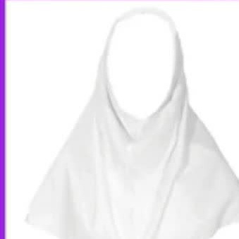 مقنعه سفید بزرگ زنانه سه گوش تترون