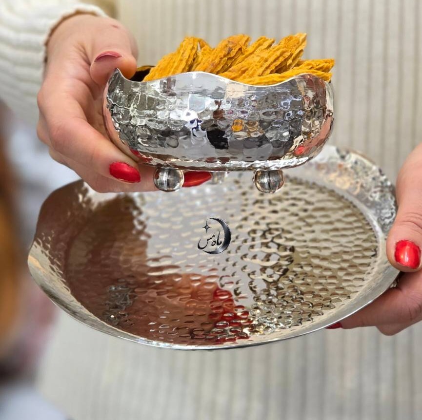بستنی خوری پیش دستی کروم درسا