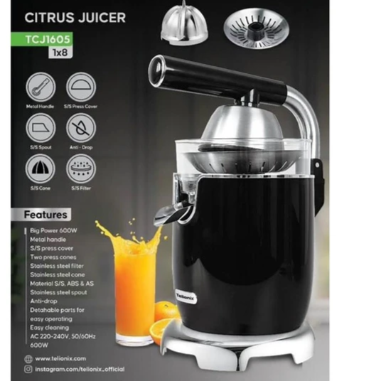 آبمیوه گیر تِلیونیکس Telionix مدل TC-J1605 با توان 600 وات اورجینال و دارای گارانتی