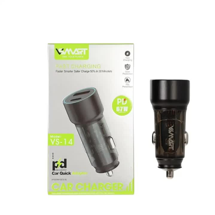 شارژر فندکی V-Smart مدل vs-14 ظرفیت 67 وات