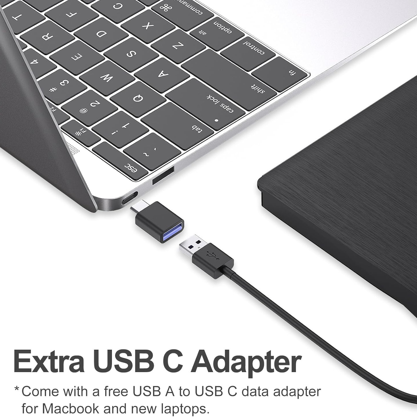 رایتر اکسترنال CD/DVD ORIGBELIE BT524 USB 3.0، USB-C