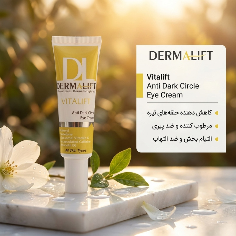 کرم دور چشم درمالیفت مدل Vitalift Anti Dark حجم 25 میلی لیتر