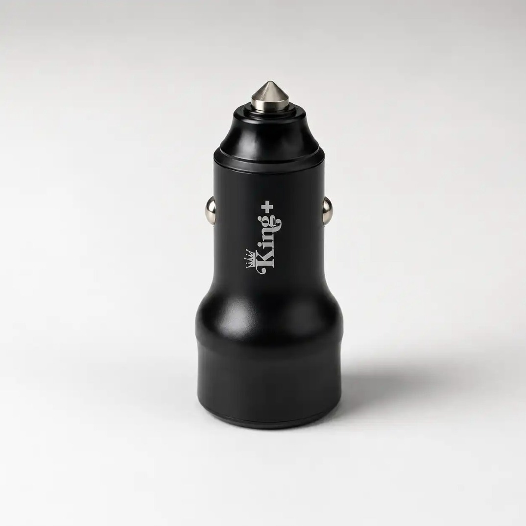 شارژر فندکی کینگ پلاس HK-46 فست شارژ QC3.0 دو پورت