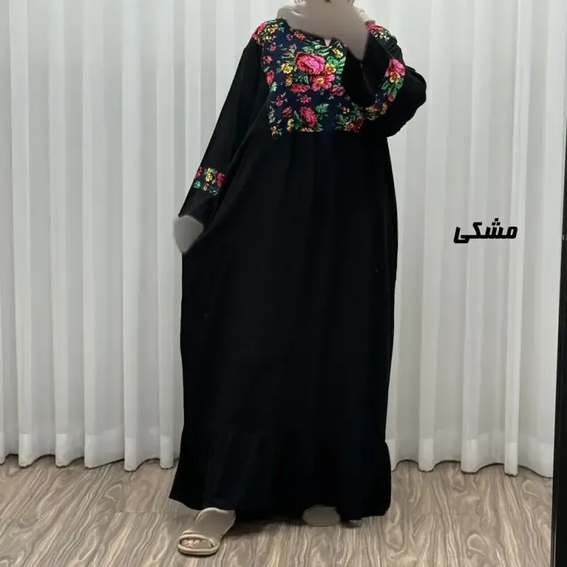 پیراهن نخی زنانه مدل پرنس پانچی فری سایز مناسب تا سایز 50جدید
