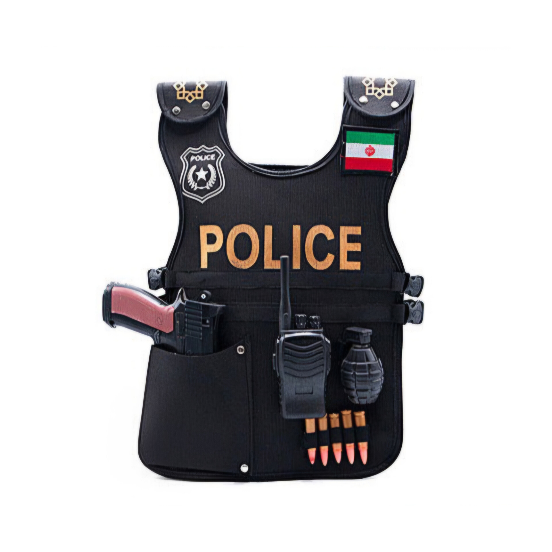 جلیقه تن پوش پلیس مجموعه 6 عددی مدل 1