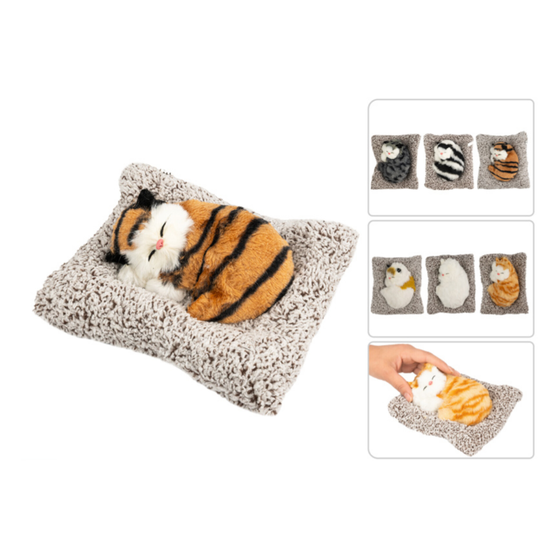 عروسک گربه بالشتی موزیکال و ساده (بوگیر دارای کربن فعال) مدل 1