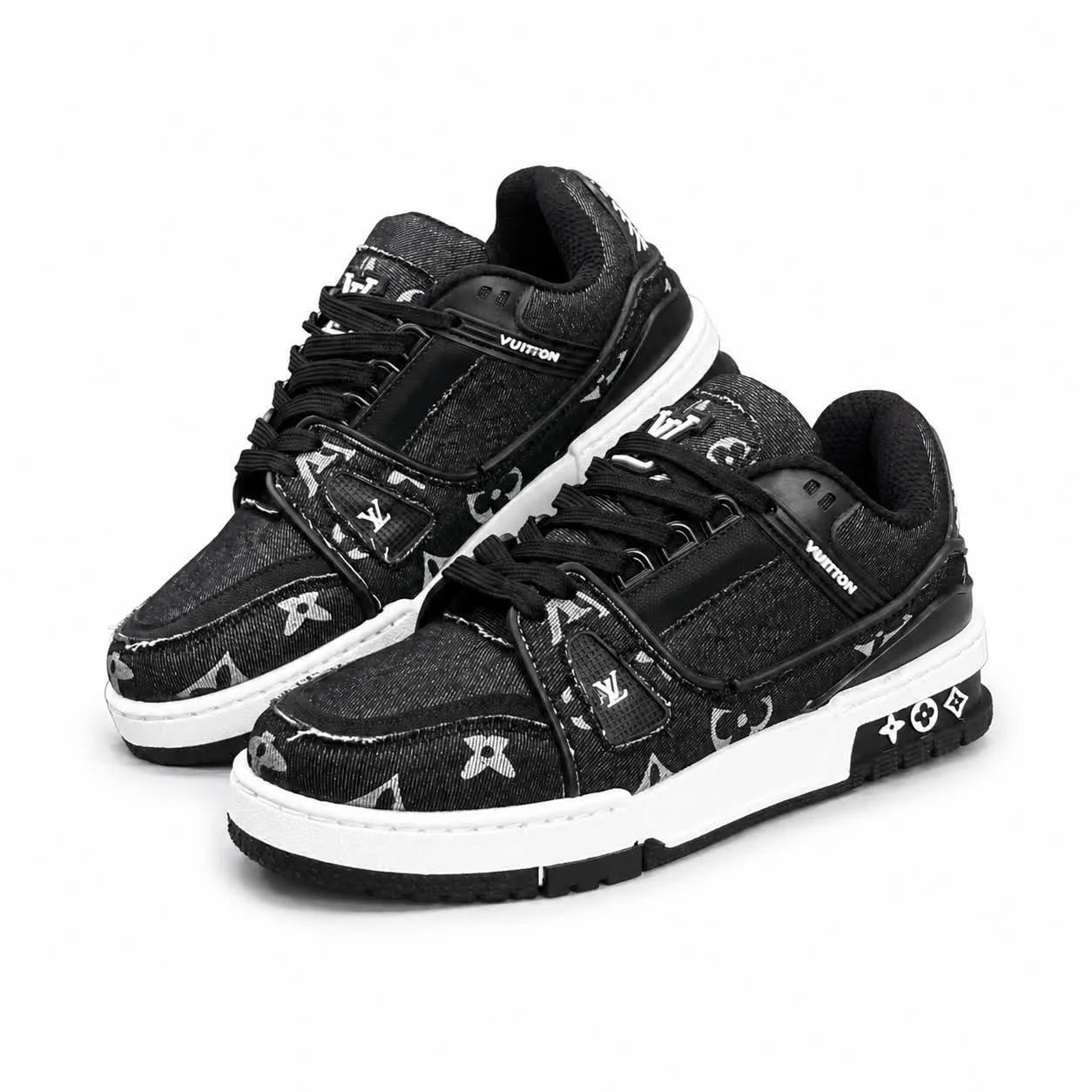کفش کتانی مردانه مدل ونس لوی ویتون مشکی سفید Vans Louis Vuitton