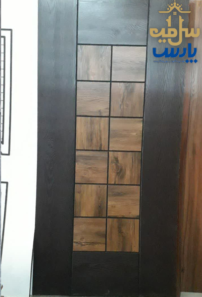 درب چوبی لامینوکس شطرنجی طلایی ونگه