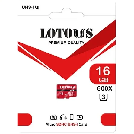 کارت حافظه (مموری کارت) 16Lotousگیگابایت 600X مدل U3 سرعت 90MB/s