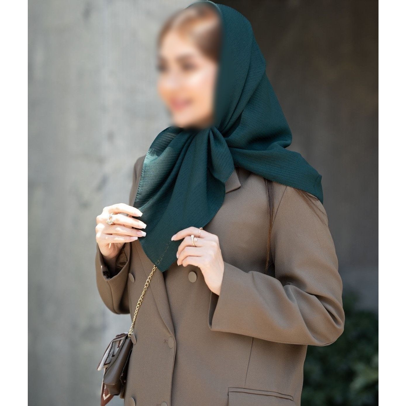 نمای 6 روسری مجلسی اسکالر راه راه قواره متوسط (شامل هدیه)