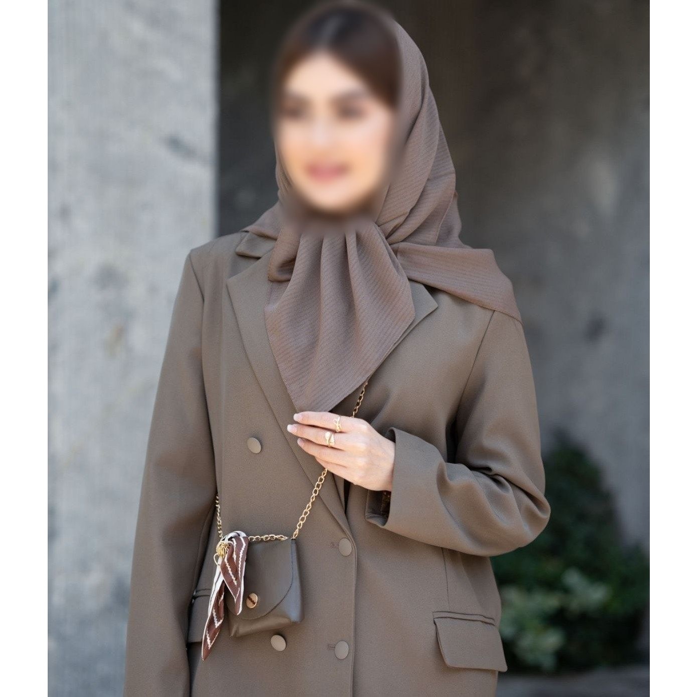 نمای 8 روسری مجلسی اسکالر راه راه قواره متوسط (شامل هدیه)