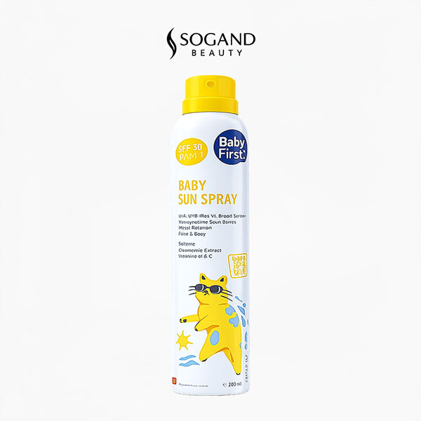 اسپری ضد آفتاب کودک بیبی فرست با SPF 50 حجم 200 میل