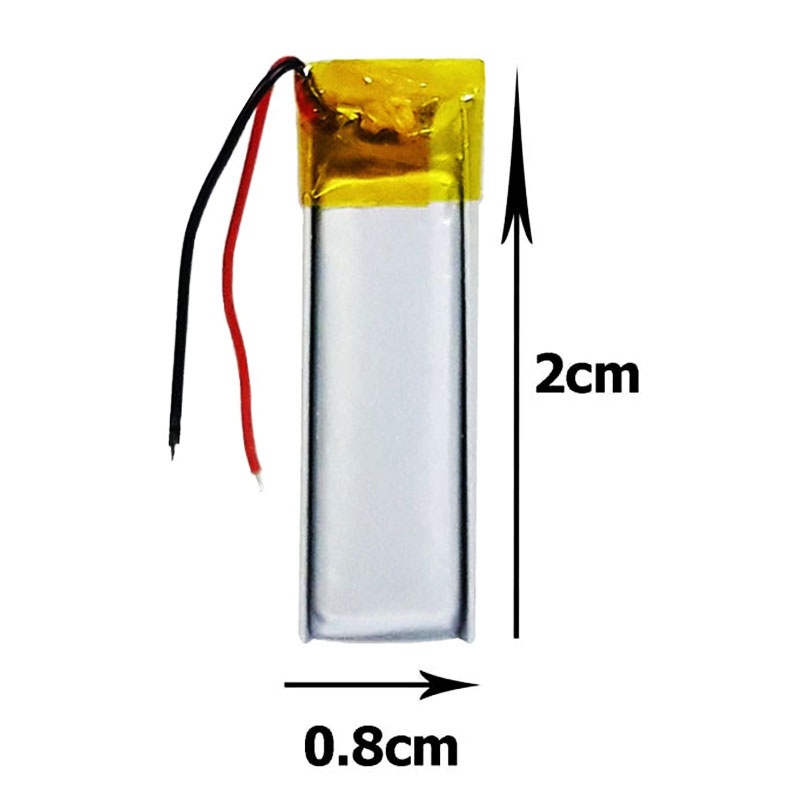 باتری لیتیوم پلیمر با ظرفیت 100mAh سایز 400820 مدل 1