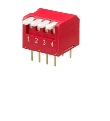 دیپ سوئیچ 4 کلیدی با زاویه 90 درجه