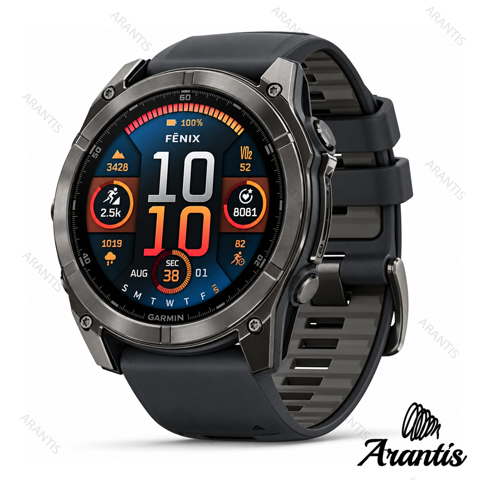 ساعت هوشمند Garmin Fenix 8 AMOLED Sapphire Carbon Gray DLC مدل u-10937