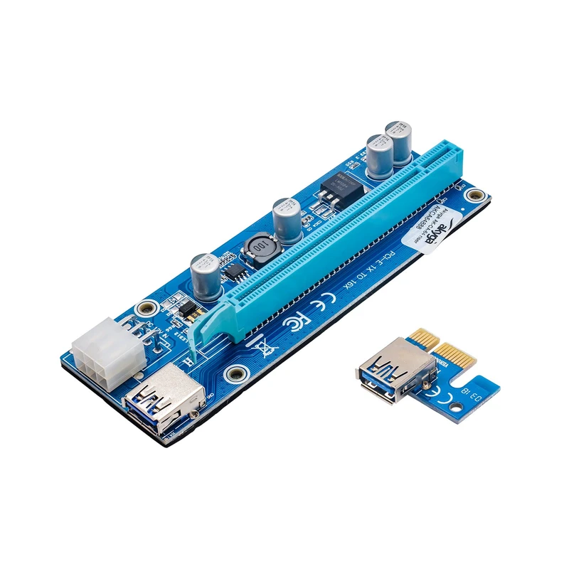 رایزر کارت گرافیک تبدیل PCI EXPRESS 1X به 16X مدل 009S آبی کد
