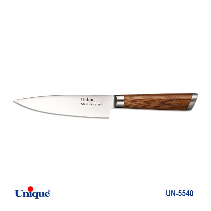 چاقو آشپزخانه یونیک دسته چوبی 5 اینچ کد UN-5540