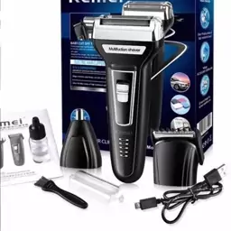 ماشین اصلاح چند منظوره کیمی Kemei KM-6558 Multifucation Shaver برش مستقیم و چرخشی سه کاره شیور دو لبه و موزن و خط زن