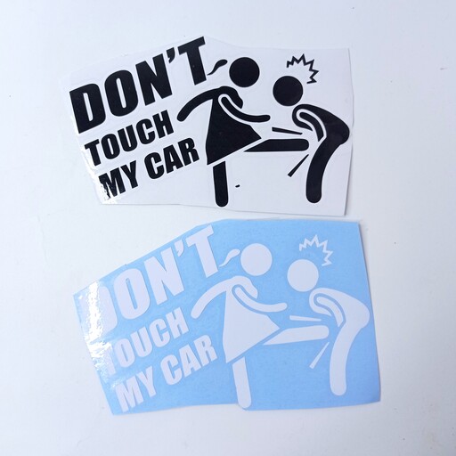 برچسب ماشین dont touch my car خانم