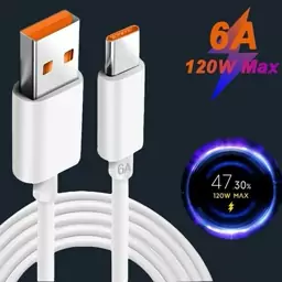 کابل شارژ 120 واتی اصلی توربو و نمایش درصد شیائومی Xiaomi 120W