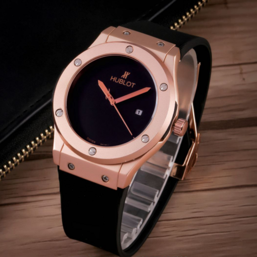 ساعت مردانه هابلوت بند رابر قاب استیل Hublot