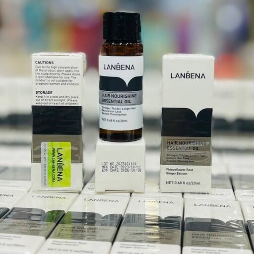 سرم رشد مو و تقویت ریشه مو لانبنا LANBENA Hair Growth Essential Oil افزایش و تسریع در رشد مو تغذیه کننده ریشه 