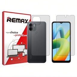 گلس پشت و رو گوشی شیائومی Redmi A1 2022 هیدروژلی شفاف برند ریمکس  