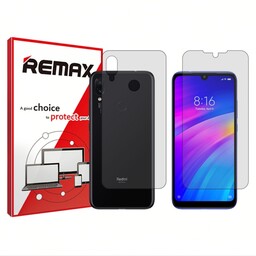 گلس پشت و رو گوشی شیائومی Redmi Note 7 هیدروژلی شفاف برند ریمکس  