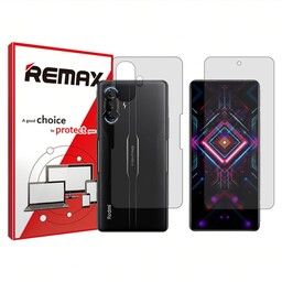 گلس پشت و رو گوشی شیائومی Redmi K40 Gaming هیدروژلی شفاف برند ریمکس  