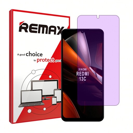 گلس گوشی شیائومی Redmi 13C 5G هیدروژلی آنتی پرپل (ضد اشعه بنفش) برند ریمکس 