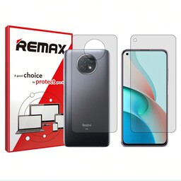 گلس پشت و رو گوشی شیائومی Redmi Note 9 5G هیدروژلی شفاف برند ریمکس  