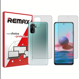 گلس پشت و رو گوشی شیائومی Redmi Note 10 4G هیدروژلی شفاف برند ریمکس  