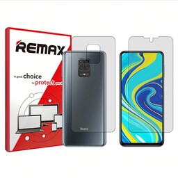 گلس پشت و رو گوشی شیائومی Redmi Note 9s هیدروژلی شفاف برند ریمکس  