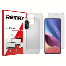 گلس پشت و رو گوشی شیائومی Redmi K40 هیدروژلی شفاف برند ریمکس  