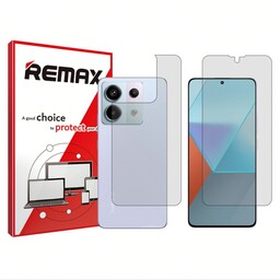 گلس پشت و رو گوشی شیائومی Redmi Note 13 Pro هیدروژلی شفاف برند ریمکس  