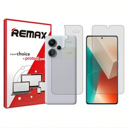 گلس پشت و رو گوشی شیائومی Redmi Note 13 Pro plus هیدروژلی شفاف برند ریمکس  