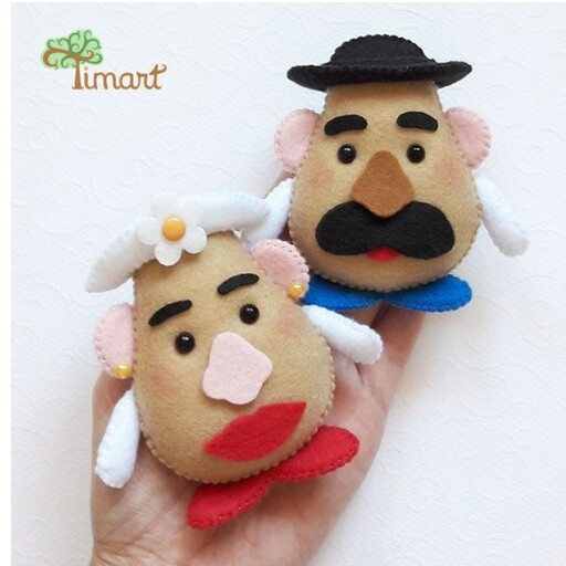 عروسک نمدی خانم و آقای سیب زمینی طرح اسباب بازی ها toys