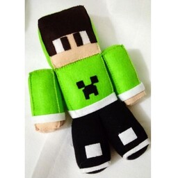 عروسک ماینکرافت طرح کریپر مدل minecraft felt