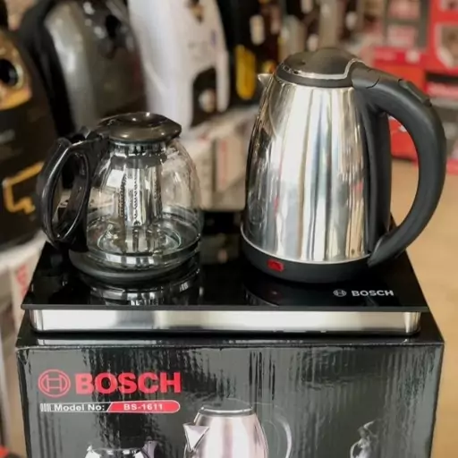 چای ساز چایی چایساز برقی کتری استیل Bosch ساده کلیدی بوش