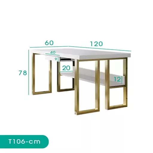 میز تحریر اسمردیس مدل T106 - MDF