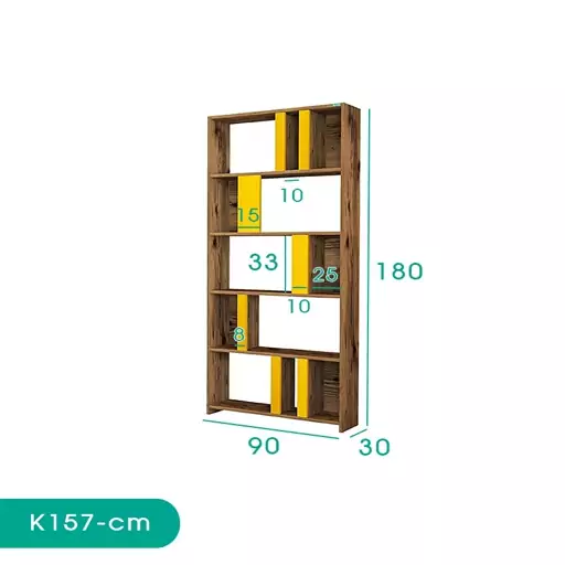 کتابخانه اسمردیس مدل K157 - MDF