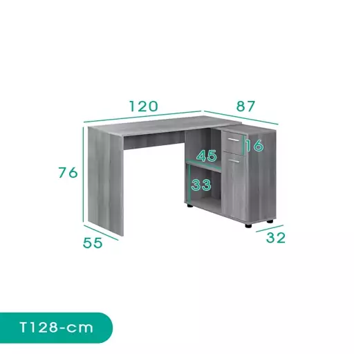 میز تحریر اسمردیس مدل T128 - MDF