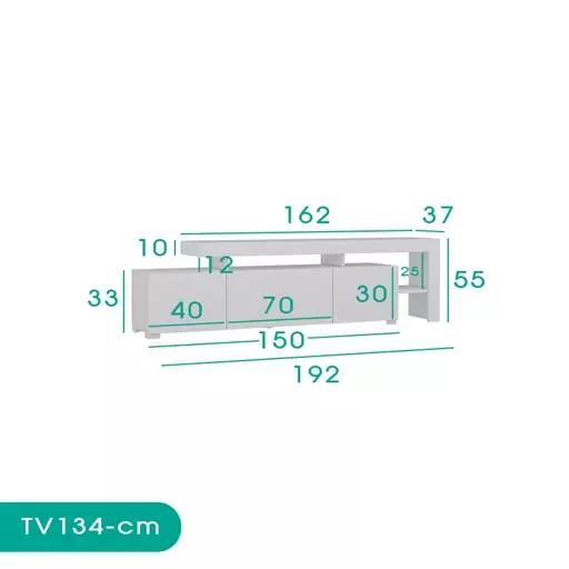 میز تلویزیون اسمردیس مدل TV134 - MDF