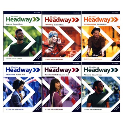 کتاب Headway Book Series 5th edition اثر جمعی از نویسندگان انتشارات oxford شش جلدی