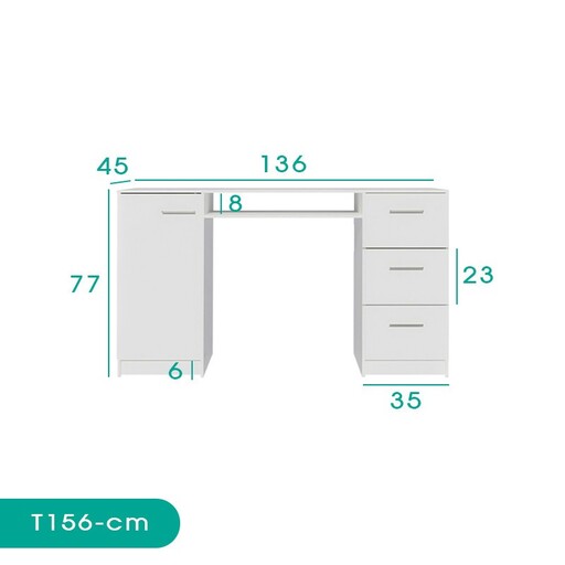 میز تحریر اسمردیس مدل T156 - MDF