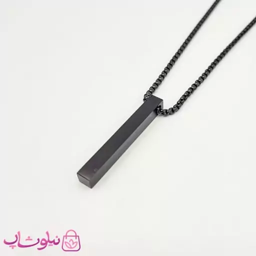 گردنبند مردانه مدل مکعب عشق مشکی کد 140