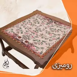 رومیزی مخمل لمینت دار لیزری ایران خاتون در ابعاد (90 در 90 ) کد 52